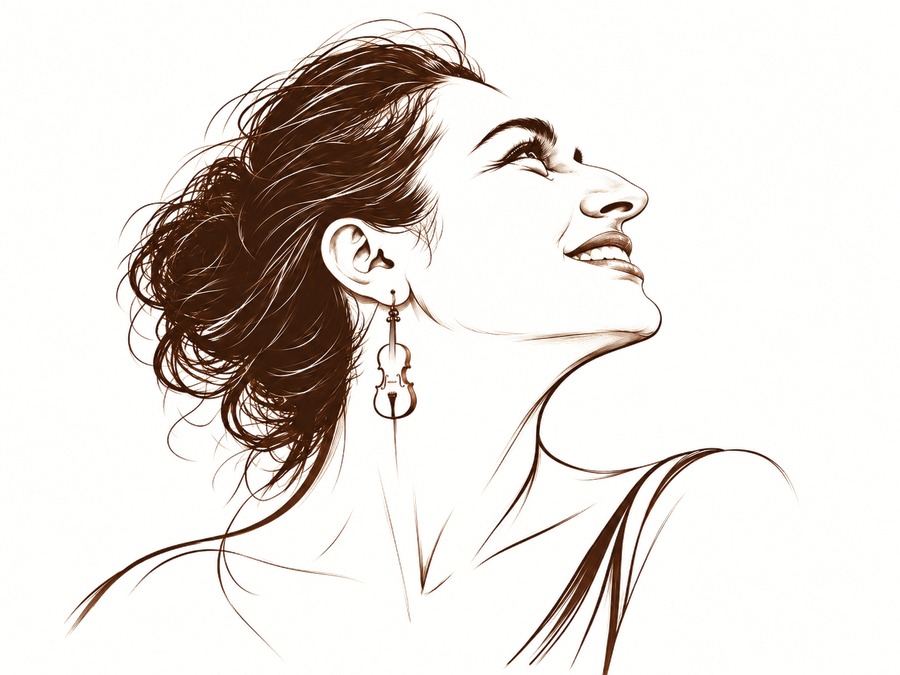 Line portrait of Nelli Rogovin